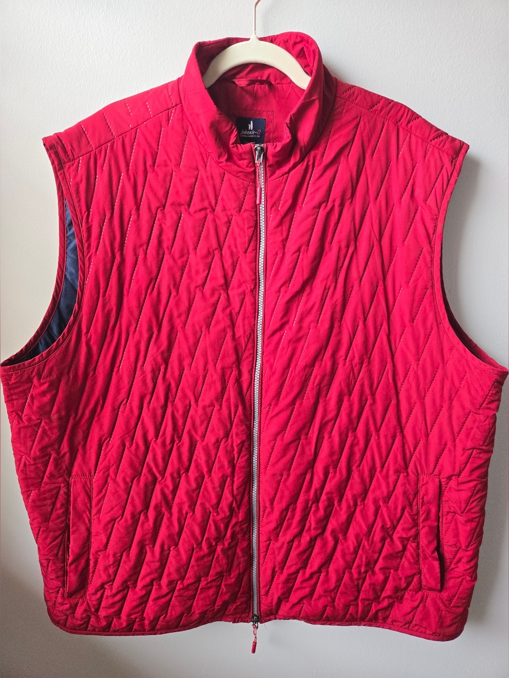 johnnie-O Red Quilted Zip Jacket